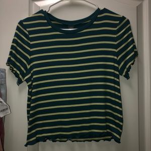 Striped Green and Yellow Top